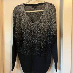 One A Black and White Textured Top